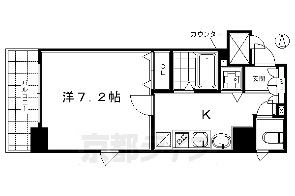 アクロス京都七条鴨川御苑の間取り