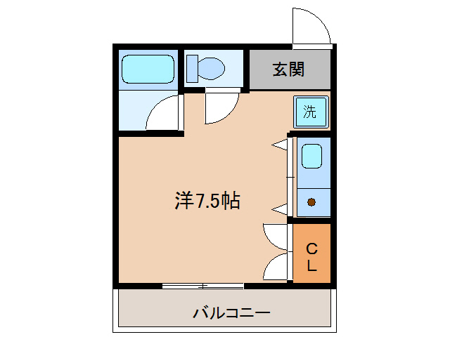 岩国市昭和町のアパートの間取り