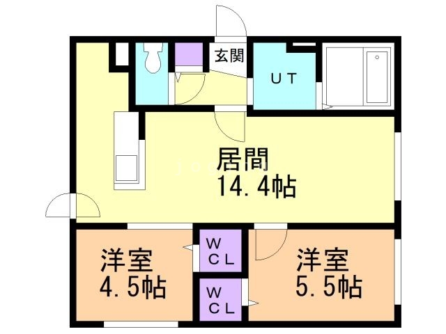 札幌市豊平区豊平四条のマンションの間取り