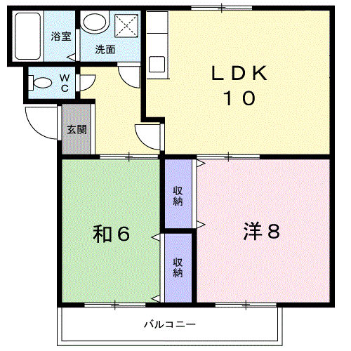 ハイツ沖田　I の間取り