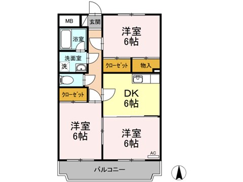 レジデンス今村　Bの間取り