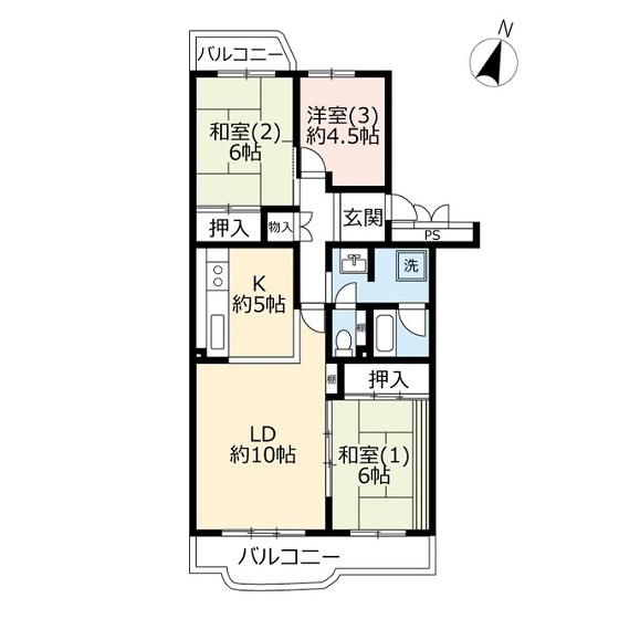 ＵＲせんげん台パークタウン三番街の間取り