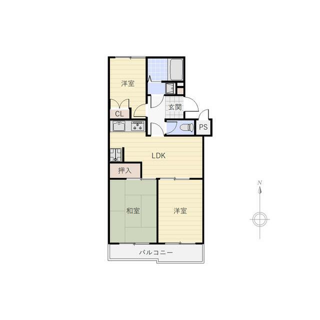 小田原市新屋のマンションの間取り