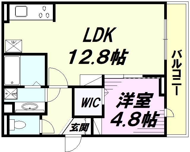 【八王子市並木町のアパートの間取り】