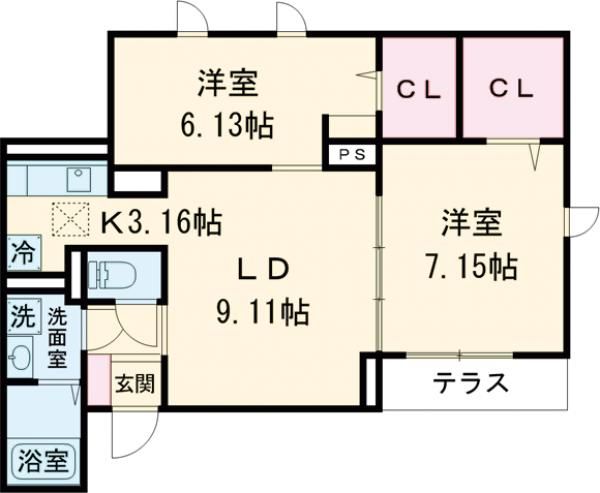 【花水木　調布の間取り】