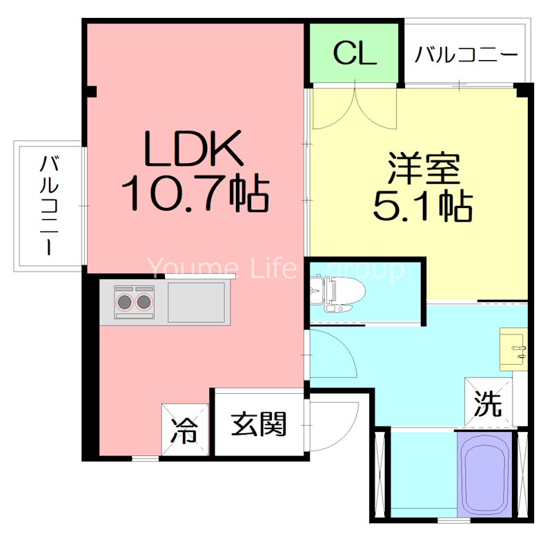 藤沢市鵠沼橘のアパートの間取り