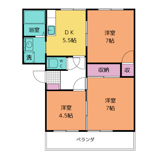 スリーゼｉ　Ｂの間取り