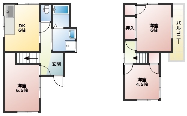 【岩出市西野戸建の間取り】