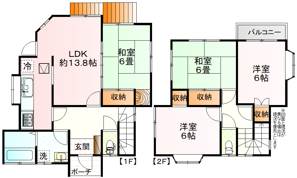 【茂原本納貸家の間取り】