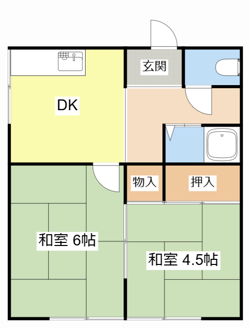 甲賀市土山町北土山のアパートの間取り