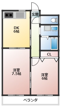 春日井市上条町のマンションの間取り