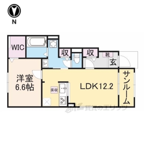 北葛城郡広陵町大字三吉のアパートの間取り