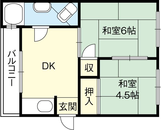 岩出市清水のマンションの間取り