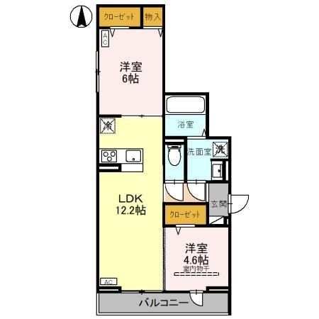 坂戸市南町のアパートの間取り