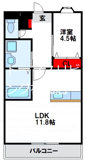 福津市宮司のマンションの間取り