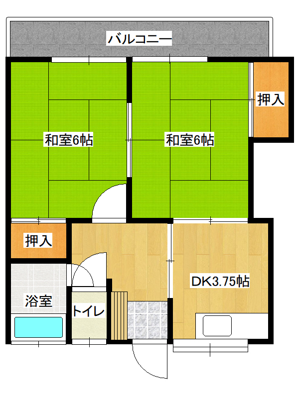 池ノ内荘の間取り