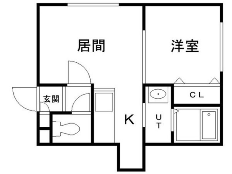 札幌市豊平区美園二条のアパートの間取り