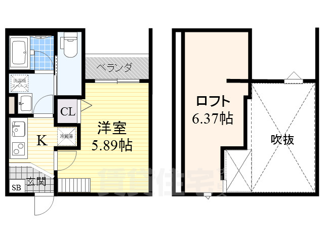 堺市堺区桜之町東のアパートの間取り