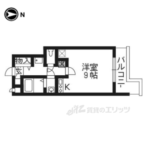 【京都市西京区嵐山中尾下町のマンションの間取り】