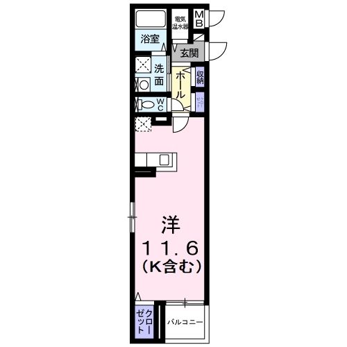 静岡市駿河区高松のマンションの間取り