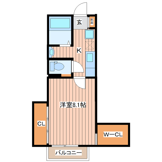 ＷＩＳＨ五橋の間取り