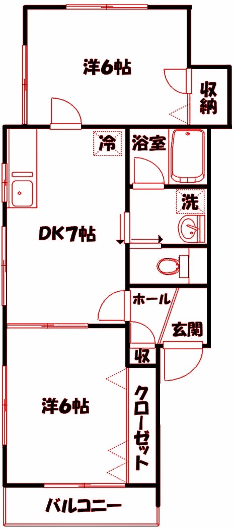 横浜市鶴見区上末吉のアパートの間取り