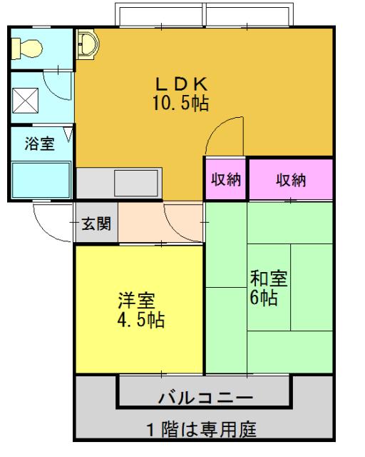 アーバンハイツ梶原Cの間取り