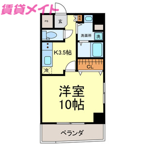 三重県津市羽所町（マンション）の賃貸物件の間取り