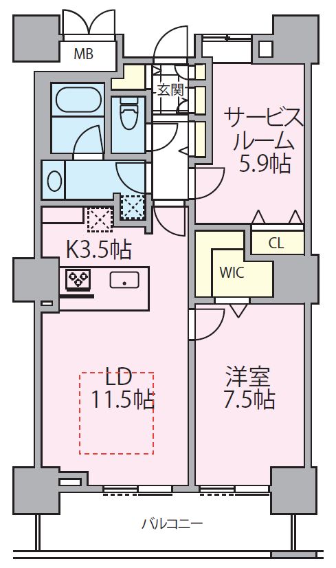 ロイヤルパークスタワー南千住の間取り