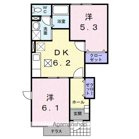 ＪＲ紀勢本線 藤並駅 徒歩19分 2階建 築24年の間取り写真
