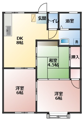 タカハシハイツ2号棟の間取り写真