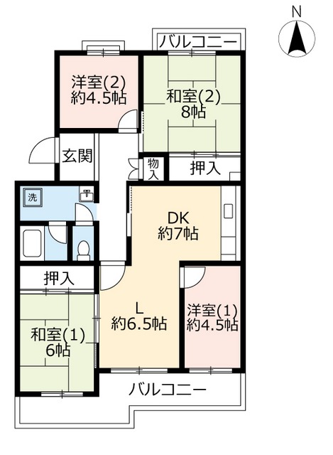 UR高の原駅前の間取り写真