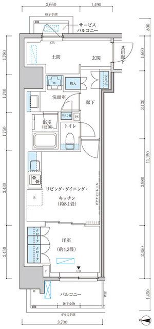 パークアクシス池袋イーストの間取り写真