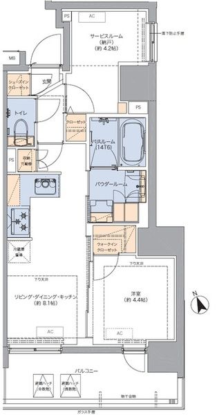 トラディティオ門前仲町の間取り写真