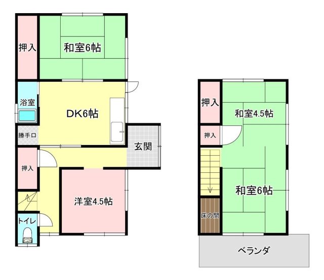 飾磨区英賀乙戸建ての間取り写真