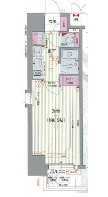プレサンス名古屋駅前グランヴィルの間取り写真
