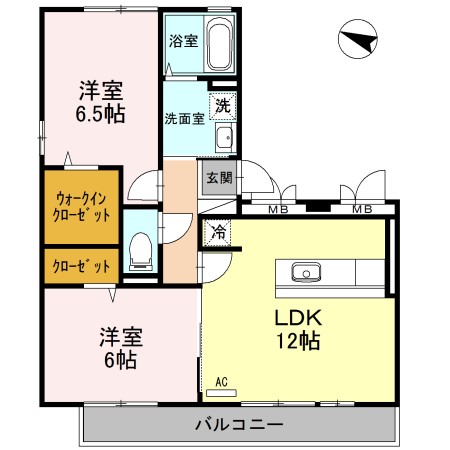 セジュール文里の間取り