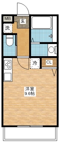 長崎市三川町のアパートの間取り