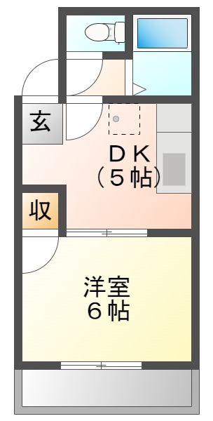 鐘尾アパートの間取り