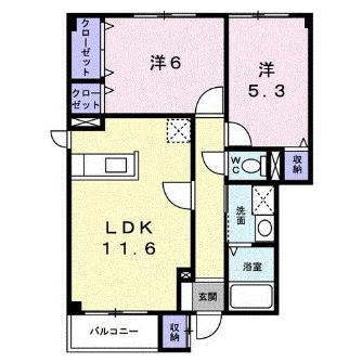 函館市榎本町のアパートの間取り