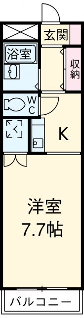 名古屋市中村区大宮町のマンションの間取り