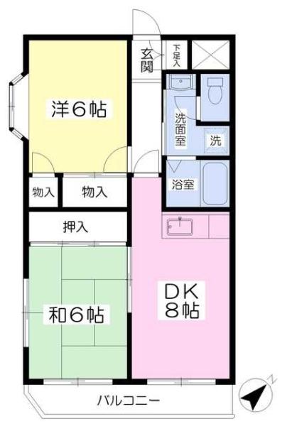 【八王子市暁町のマンションの間取り】