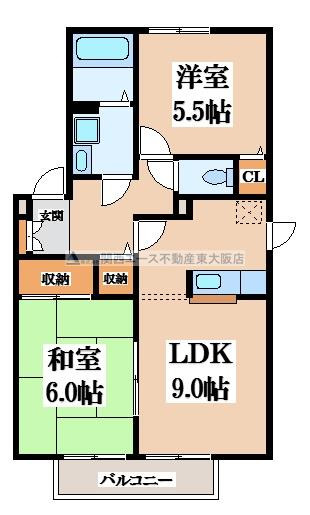 エストステーブルA棟の間取り