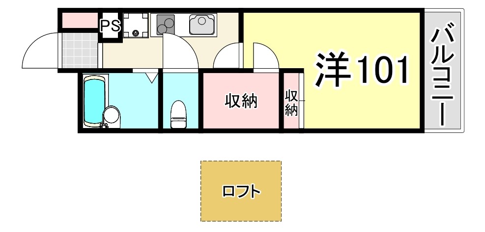 レオパレスあまがさき駅近の間取り