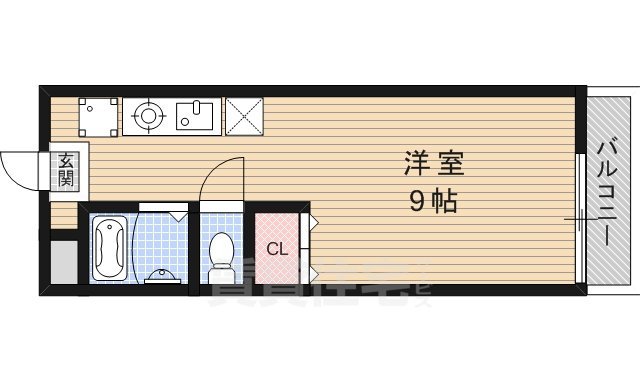 京都市南区上鳥羽南唐戸町のマンションの間取り