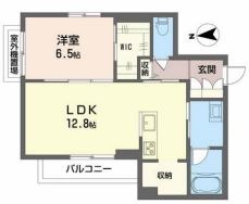 倉敷市鶴形のマンションの間取り