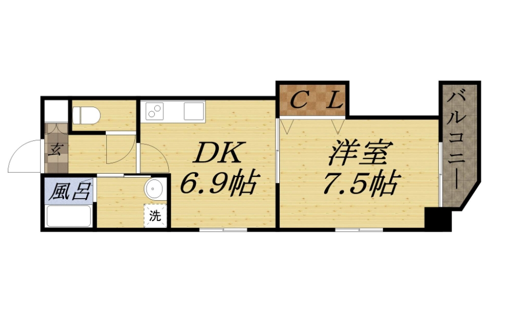 川西市小花のマンションの間取り