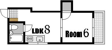 【広島市中区南竹屋町のマンションの間取り】