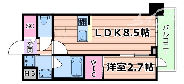 吹田市江坂町のマンションの間取り