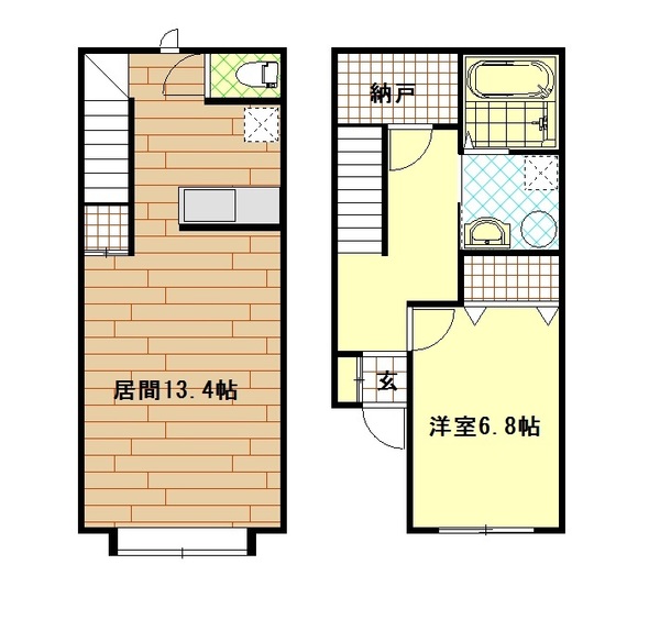 旭川市東三条のアパートの間取り